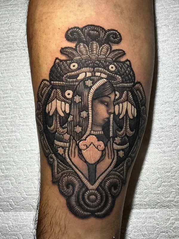 male blackandgrey patch Tatuaggio su forearm #102401 | Tatuatore Rafaela Herrera Art