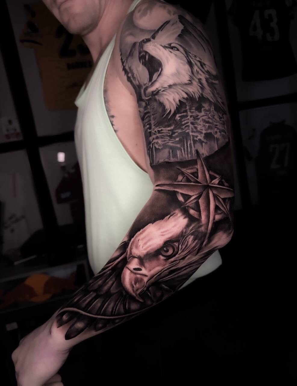 Чёрно-серая tattoo by M Tattoo Ink