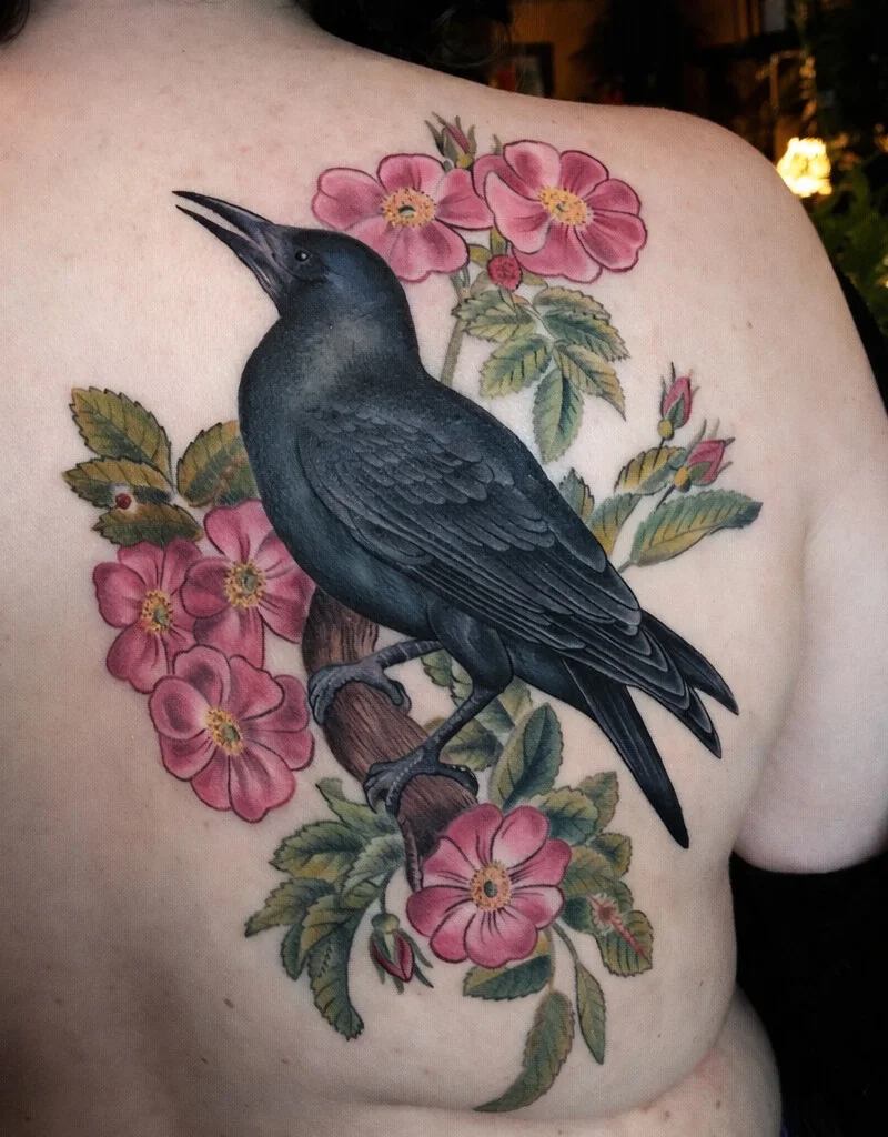 Crow Tattoo Meaning: Intelligence, Memory and Five Traditions
