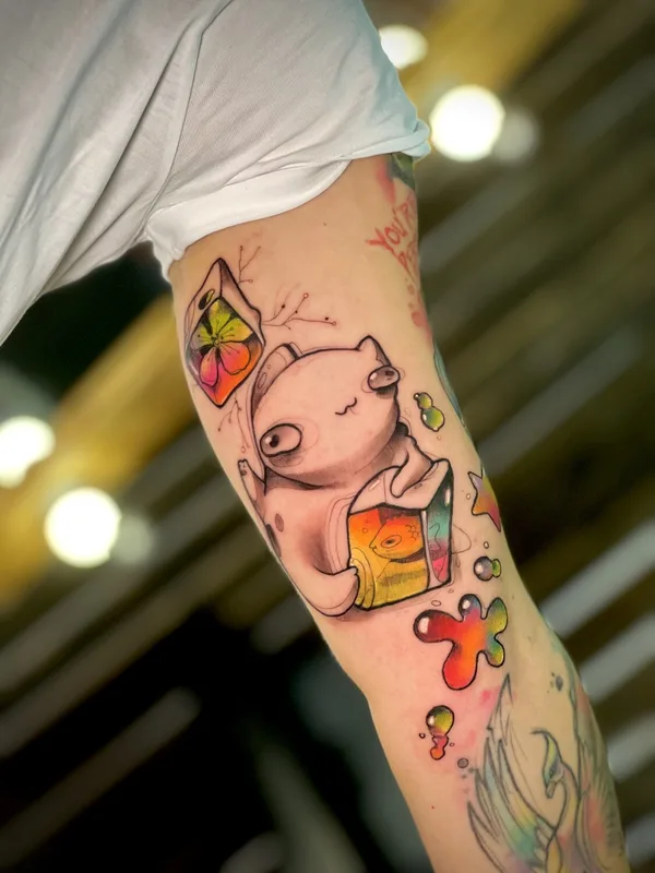 female color authorsstyle tattoo on arm #92680 | Tattoo Artist Антон Ковригин (Yellow Dog)