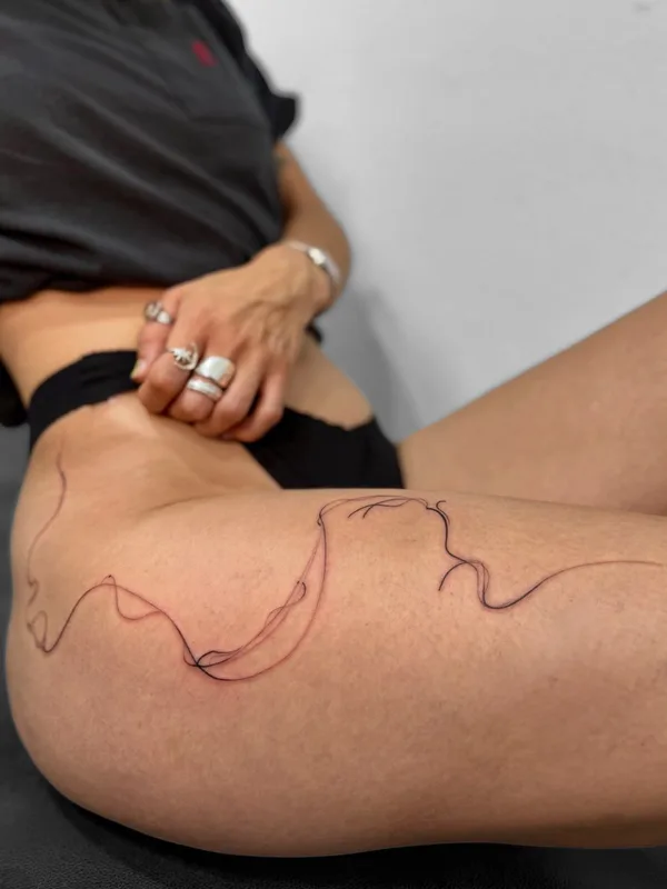татуировка #129674 | Тату мастер mertcoart | Fine Line Tattoo Artist