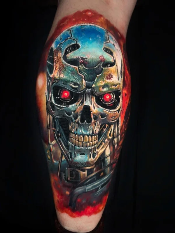color photorealism Tatuagem em calf #130048 | Tatuador Diago Justin