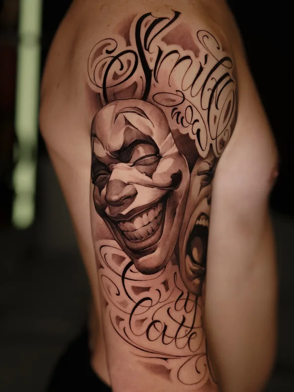 male black and grey black and grey Tatuagem em upper arm #98723 | Tatuador Кирилл Матусевич