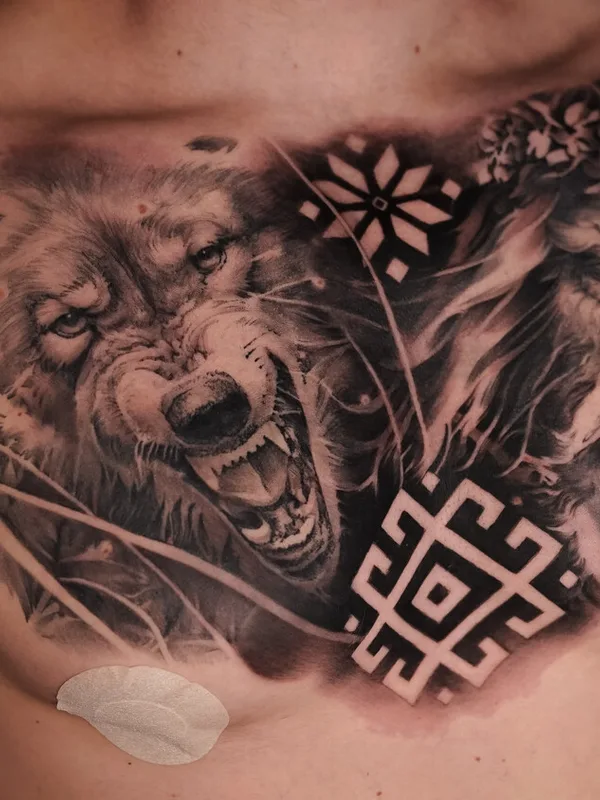 male black and grey realism Tatuagem em chest #98733 | Tatuador Кирилл Матусевич