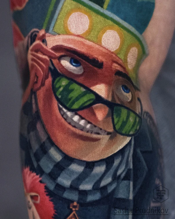 Иллюстративная Character, Portrait tattoo на Side