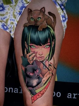 Neotraditional tattoo
