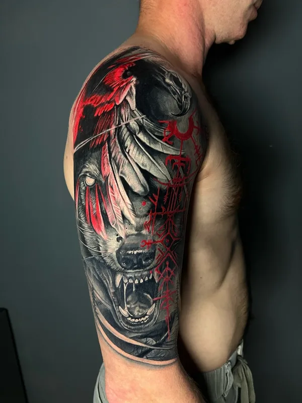 male color realism tatuaje en full sleeve #100725 | Tatuador Вероника Катаева
