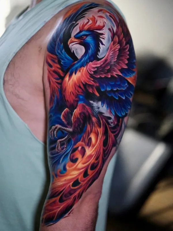 male color coverup tatuaje en shoulder #97565 | Tatuador Kirill Antik