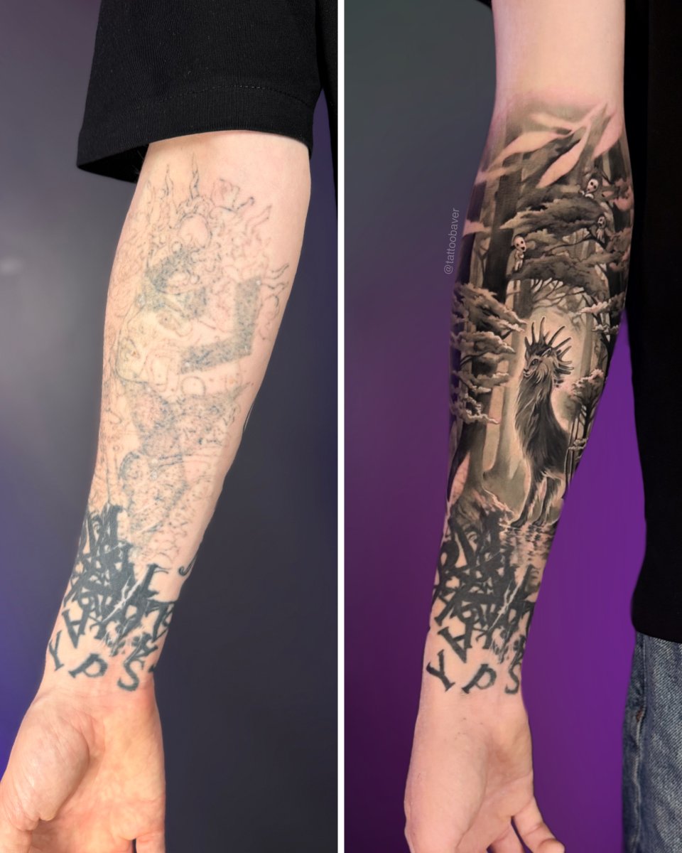 Color tattoo by Dariya Baver