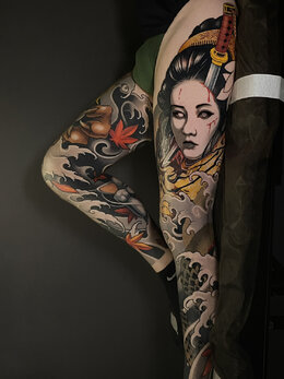 Neojapanese tattoo