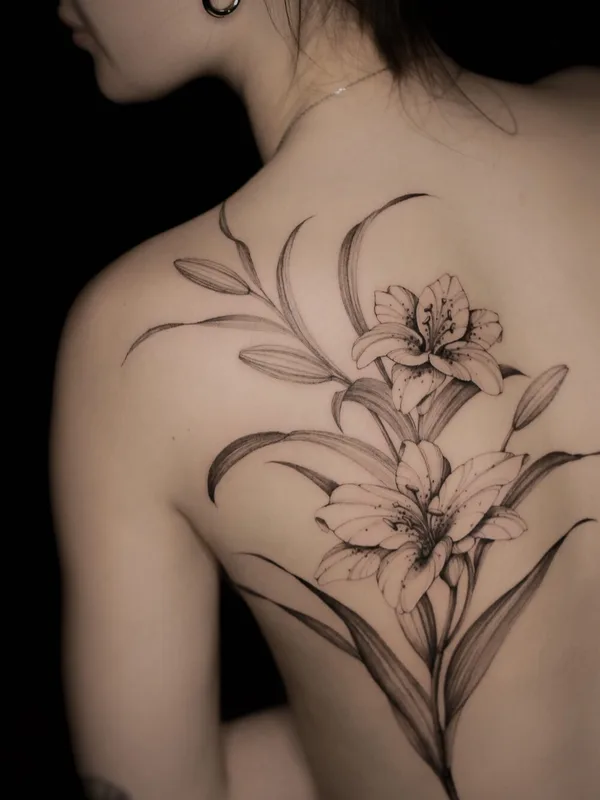 female black womens tattoo auf back #94076 | Tätowierer Juliaavoo