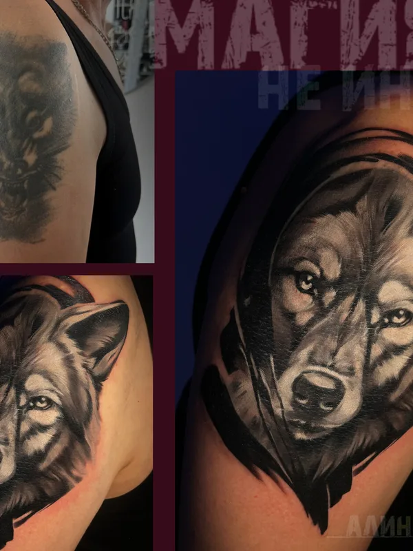 black and grey realism tatuaje en shoulder #95719 | Tatuador Алина Желтухина