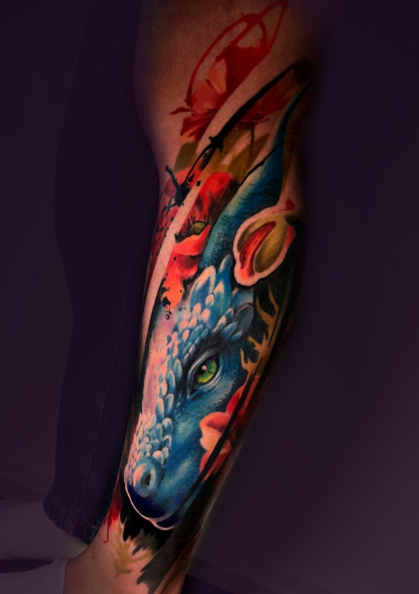 Color tattoo by Alina Zheltuhina