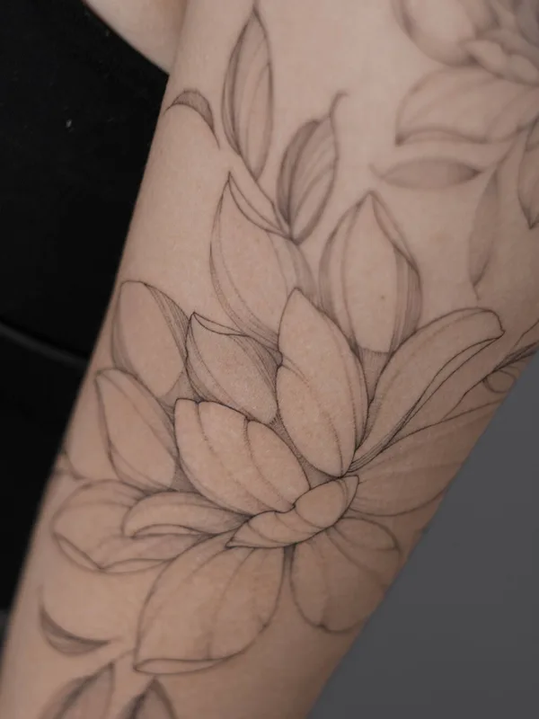 botaniс tattoo #103709 | Tätowierer Анастасия Ковязина