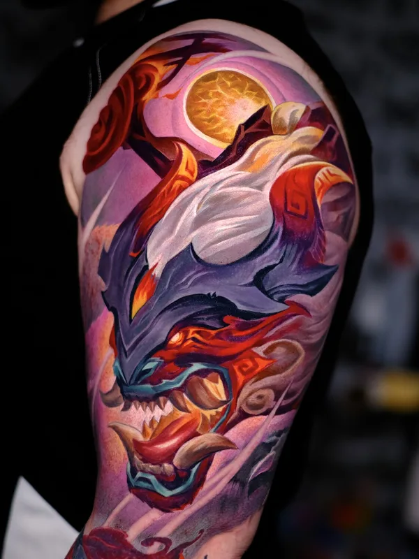 color illustrative татуировка на full sleeve #94158 | Тату мастер Кирилл / Rare Dare