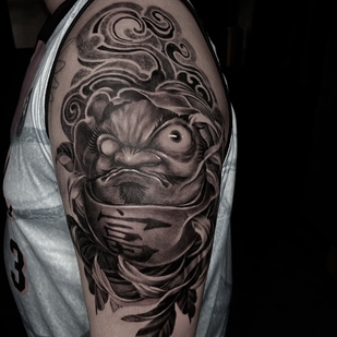 мужская Черно-серая Орнаментал татуировка #96450 | Тату мастер Demunik Tattoo Artist Philippines