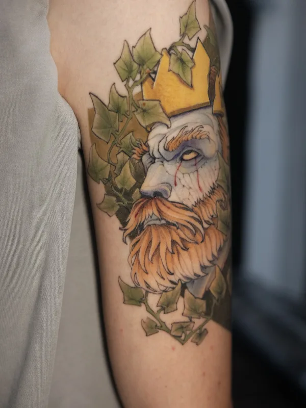 color illustrative tattoo auf bicep #91576 | Tätowierer Турал 
