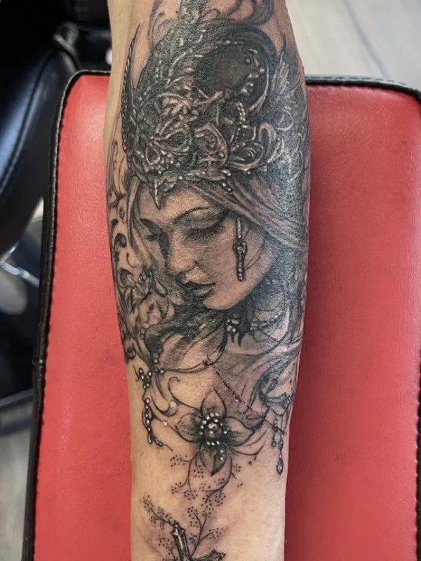 black and grey realism татуировка на forearm #130340 | Тату мастер ERIC M.