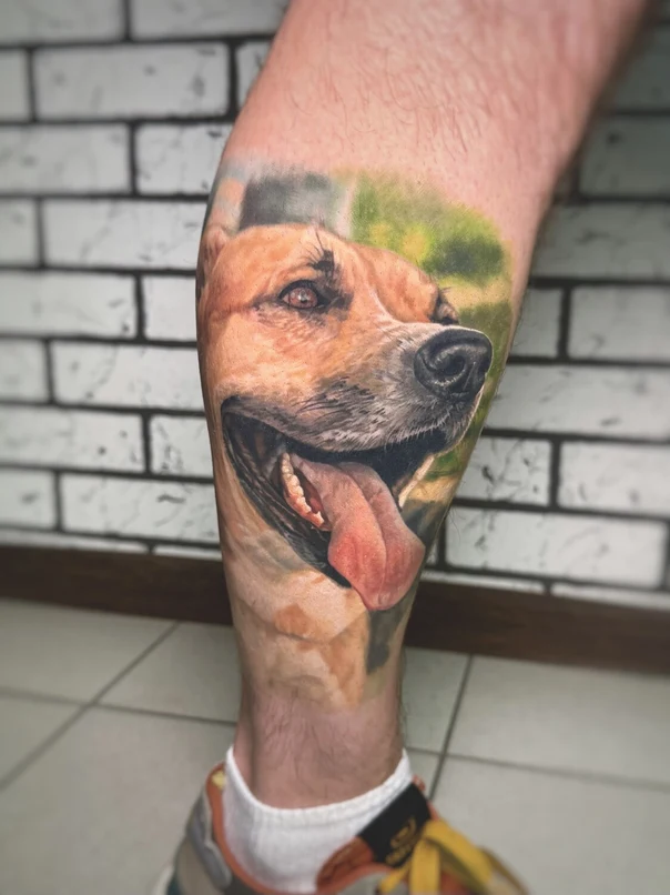 Реализм Dog, Animal tattoo на Икра