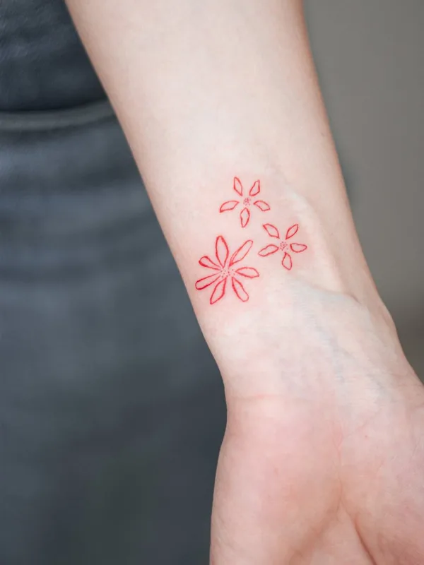 color fineline tattoo auf inner wrist #130545 | Tätowierer Anastasiia Sheremetova