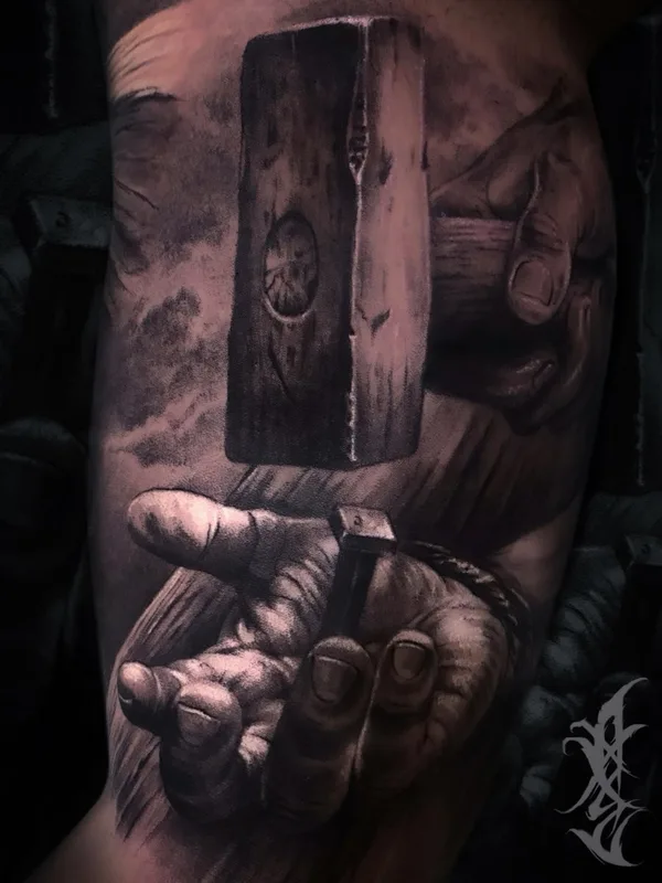 black and grey realism Tatuaggio su upper arm #128188 | Tatuatore Aleksandr Hamickiy