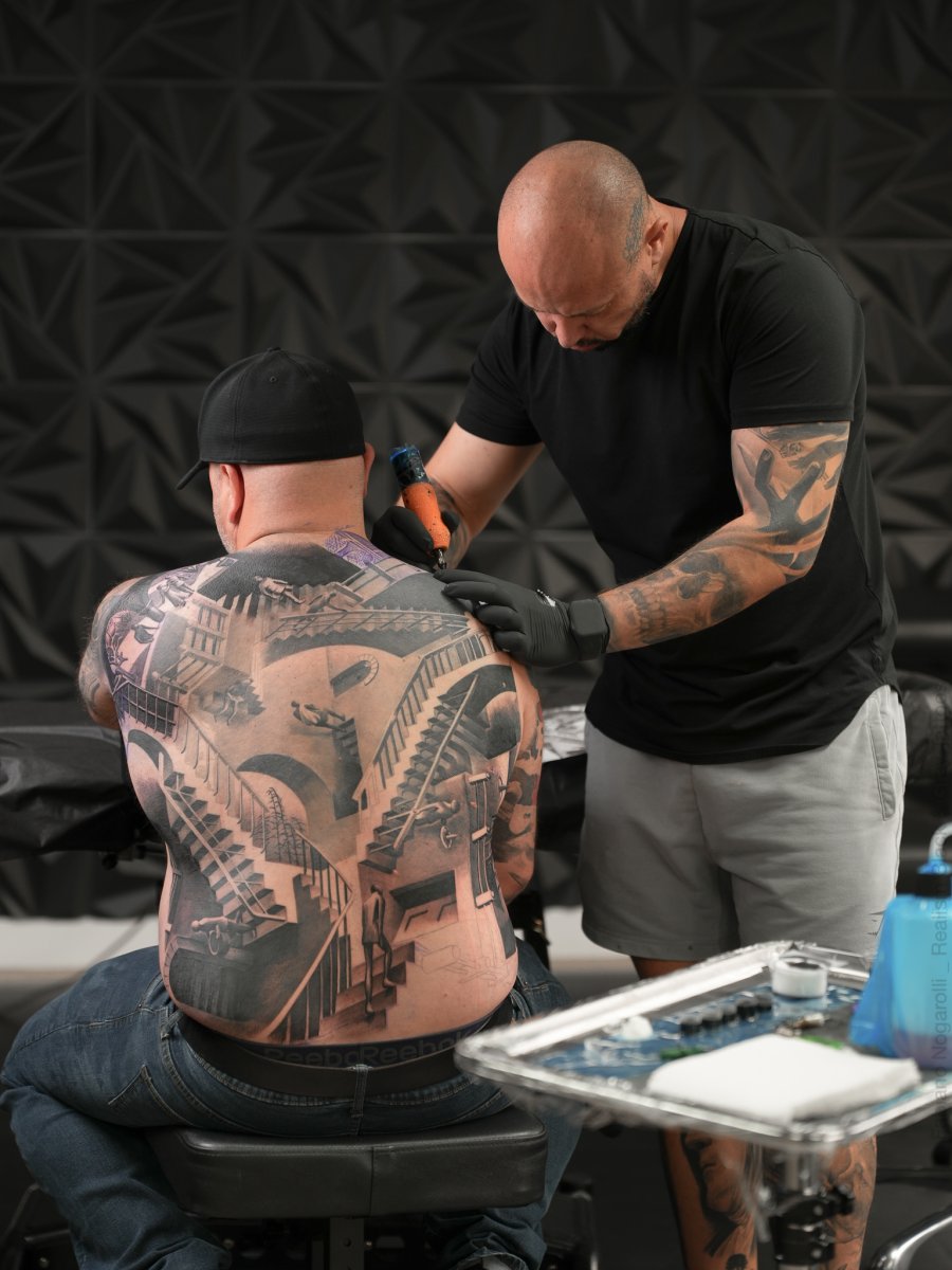 Black & Grey tattoo by Fabiano Nogarolli