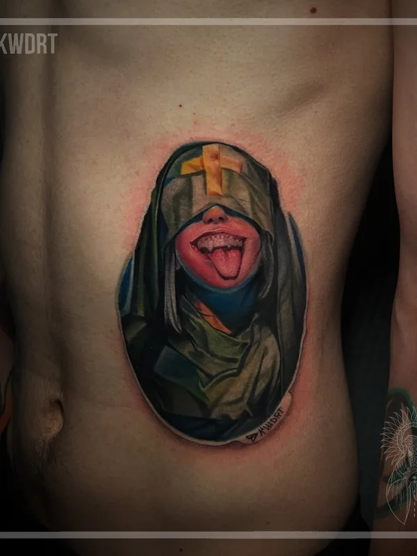 male color realism Tatuaggio su side #95749 | Tatuatore Константин Квадрат