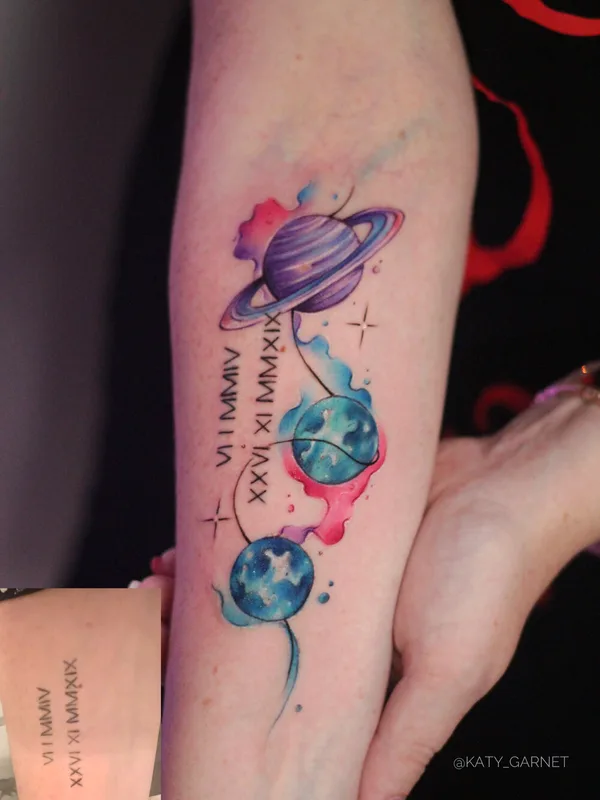 female color coverup 纹身 在 arm #99793 | 纹身师 Екатерина Гарнет / Katy Garnet