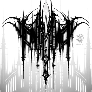 женская Черная  татуировка на спине #94868 | Тату мастер Ellina Plat