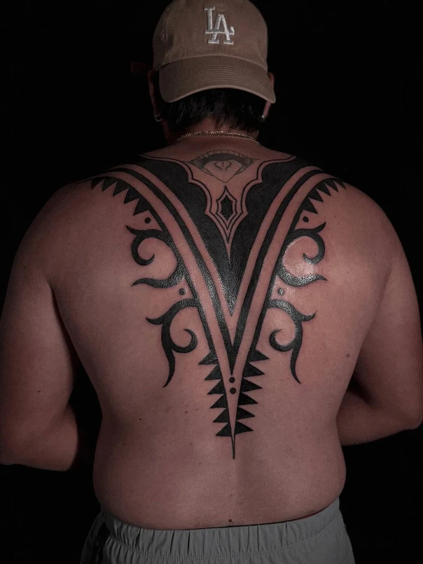 Tribal Geometric, Abstract tattoo on Full Back