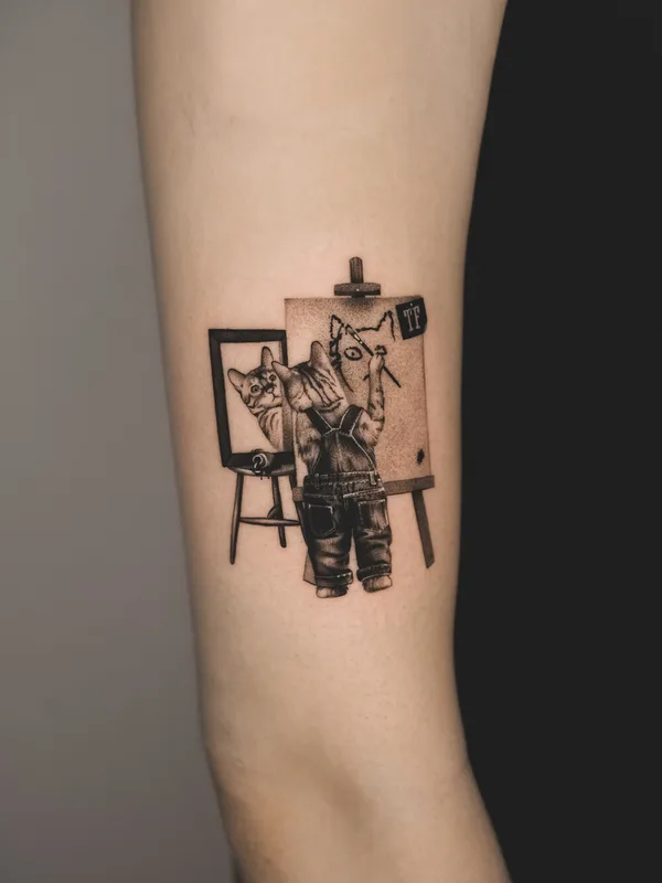female black microrealism татуировка на arm #95171 | Тату мастер Дарья Жуковская 