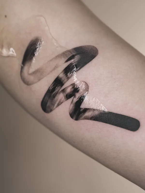 black and grey abstract татуировка на forearm #95175 | Тату мастер Дарья Жуковская 