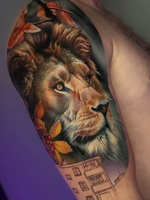 male color realism tattoo auf upper arm #130549 | Tätowierer Aleksandr Mayer