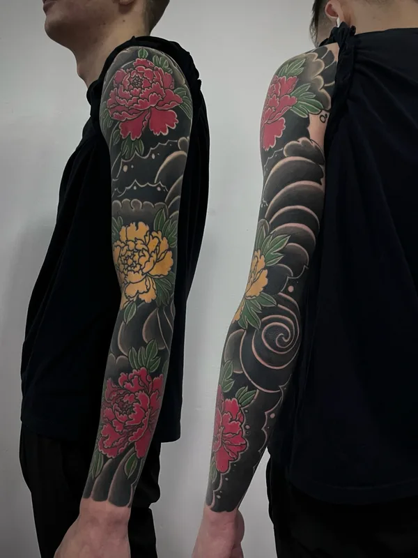 male color japanese Tatuaggio su sleeve #96508 | Tatuatore Михаил Роллов