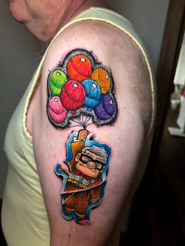 color sticker Tatuaggio su shoulder #96480 | Tatuatore Diego Conci