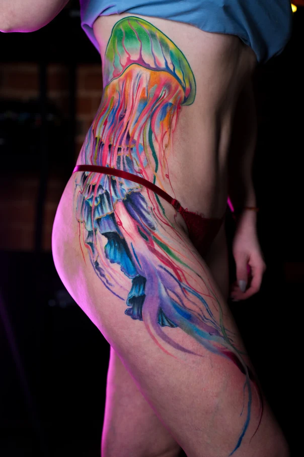 Акварель Jellyfish tattoo на Side