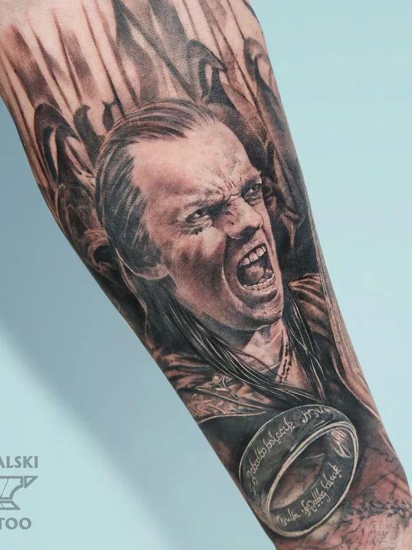 male blackandgrey realism tattoo auf forearm #96178 | Tätowierer Владимир Ковалевский