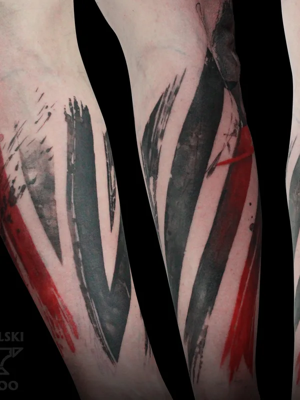 male color authorsstyle tattoo auf forearm #96272 | Tätowierer Владимир Ковалевский