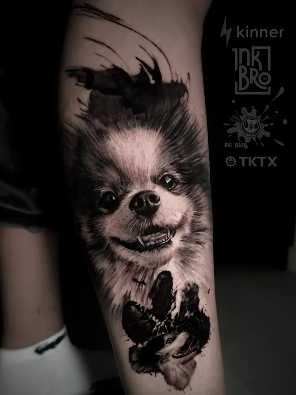 black and grey realism tatouage sur calf #92958 | Artiste tatoueur Виктор Тора