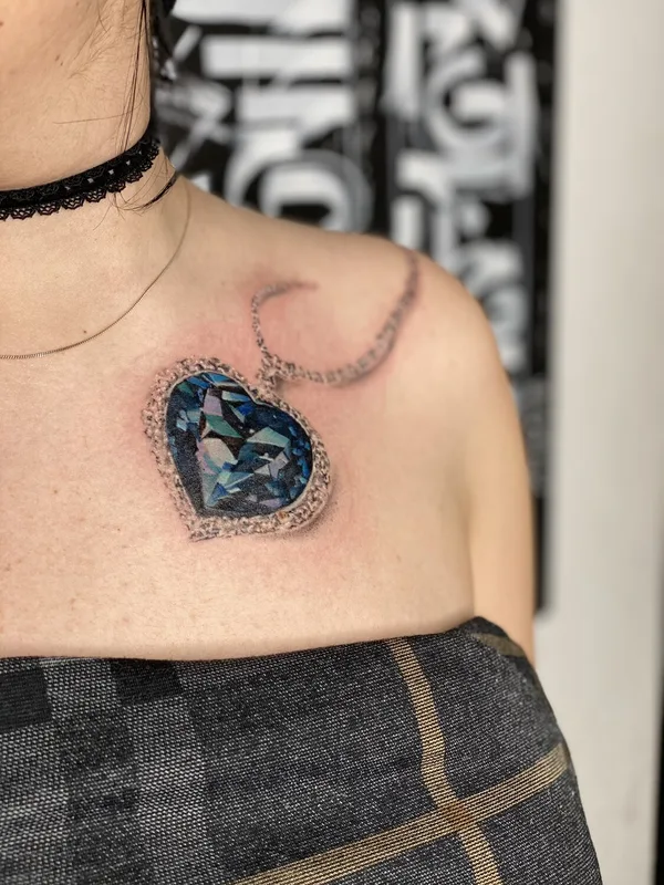 female color realism 纹身 在 breast #99359 | 纹身师 Наталия Гук