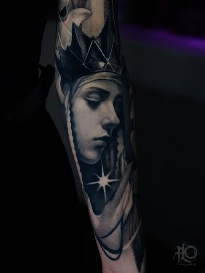 Тату эскиз # Тату мастер Анастасия Юсупова CAT_KABUKI