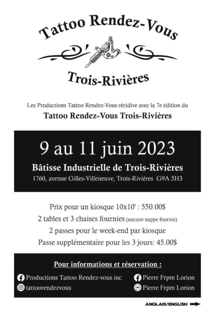 Tattoo Rendez Vous Trois Rivières 2023 Tattoo Rendez Vous Trois Rivières 2023