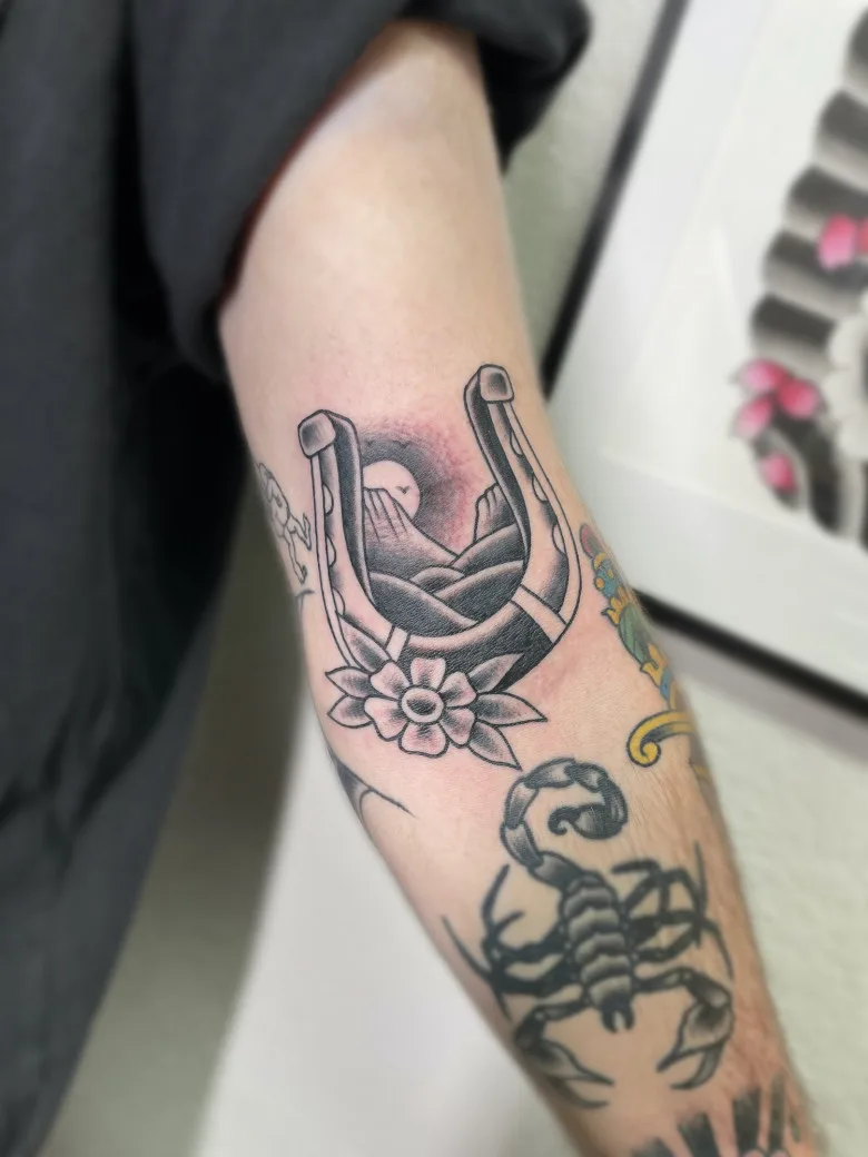 Traditional tattoo done by Sergei Fish