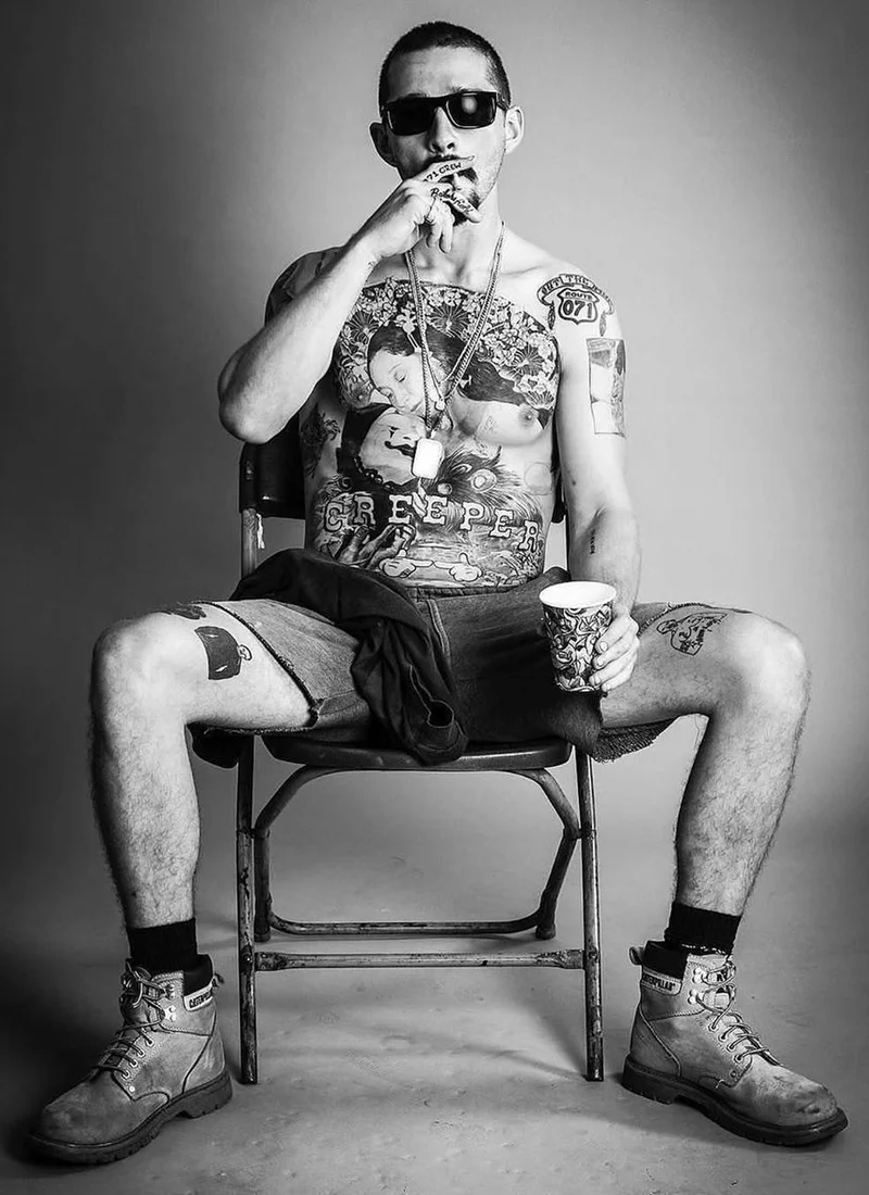 Shia LaBeouf got a full torso tattoo for a new role