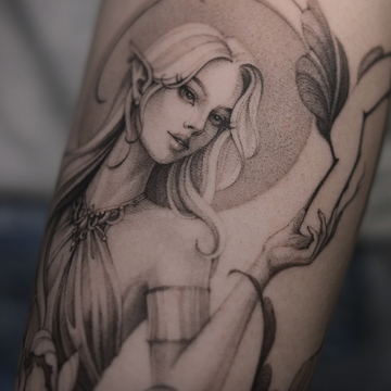 Изысканная файнлайн графика от Анастасии Stef Tattoo