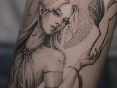 Изысканная файнлайн графика от Анастасии Stef Tattoo