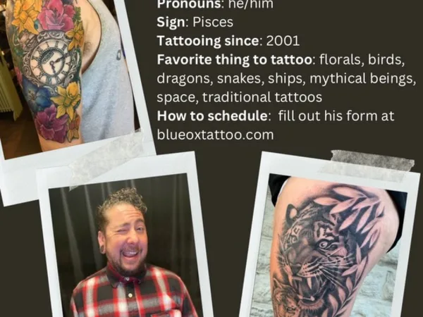 Blue Ox Tattoo/Tattoos by Mikal