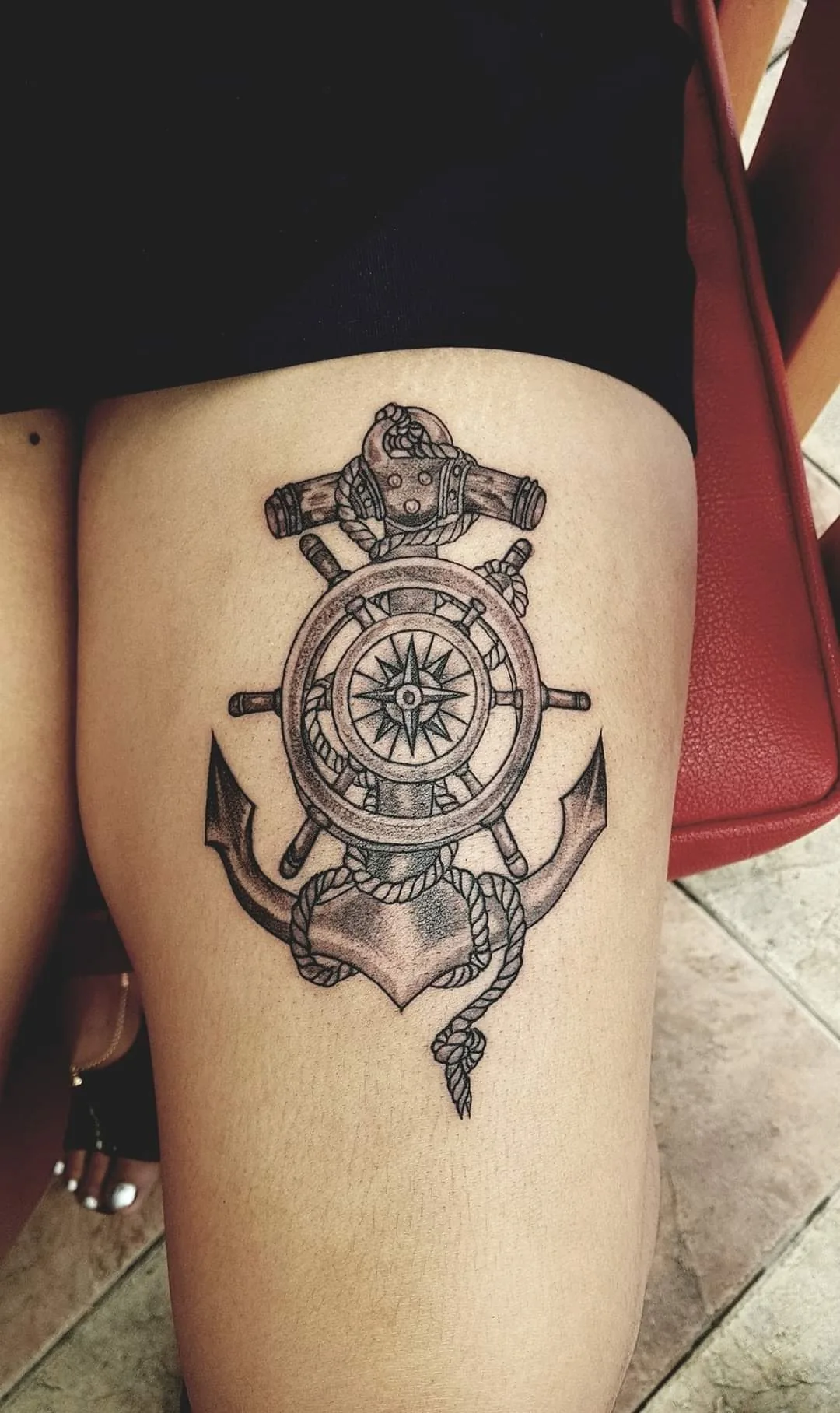 Tattoo by Dubai traditional tattoo at Dubai traditional tattoo