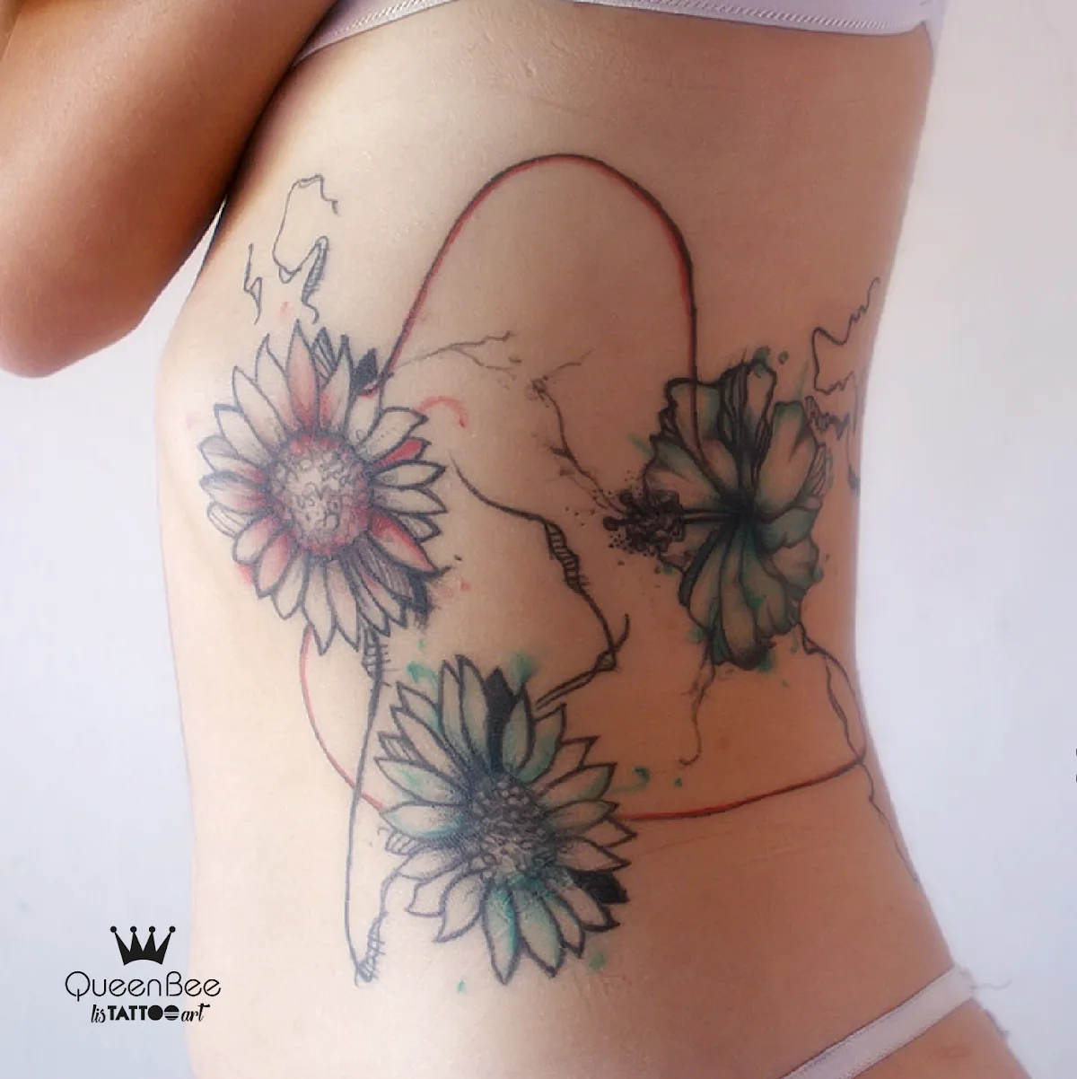 Tattoo by QueenBee TattooArtist at QueenBee TattooArtist