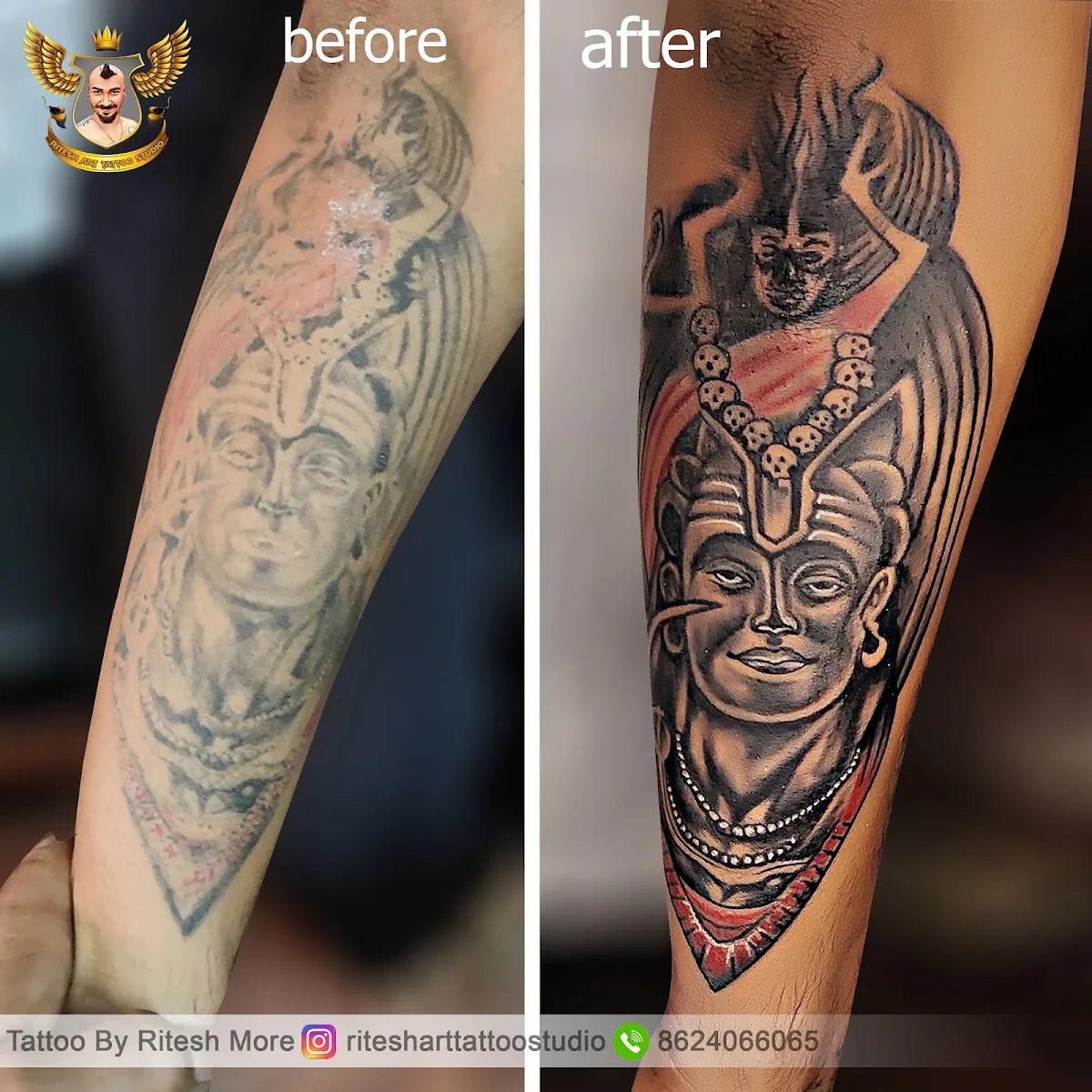 Tattoo by Ritesh Tattoo Art Studio at Ritesh Tattoo Art Studio